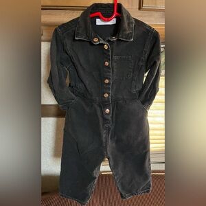 ZARA, black denim coveralls, size 18 to 24 months